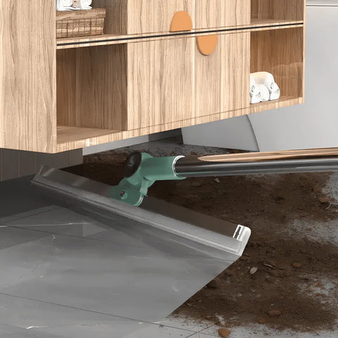 RodoMax - Rodo Mágico com Lâmina de Silicone Dupla Função - Roda e Varre