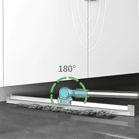 RodoMax - Rodo Mágico com Lâmina de Silicone Dupla Função - Roda e Varre